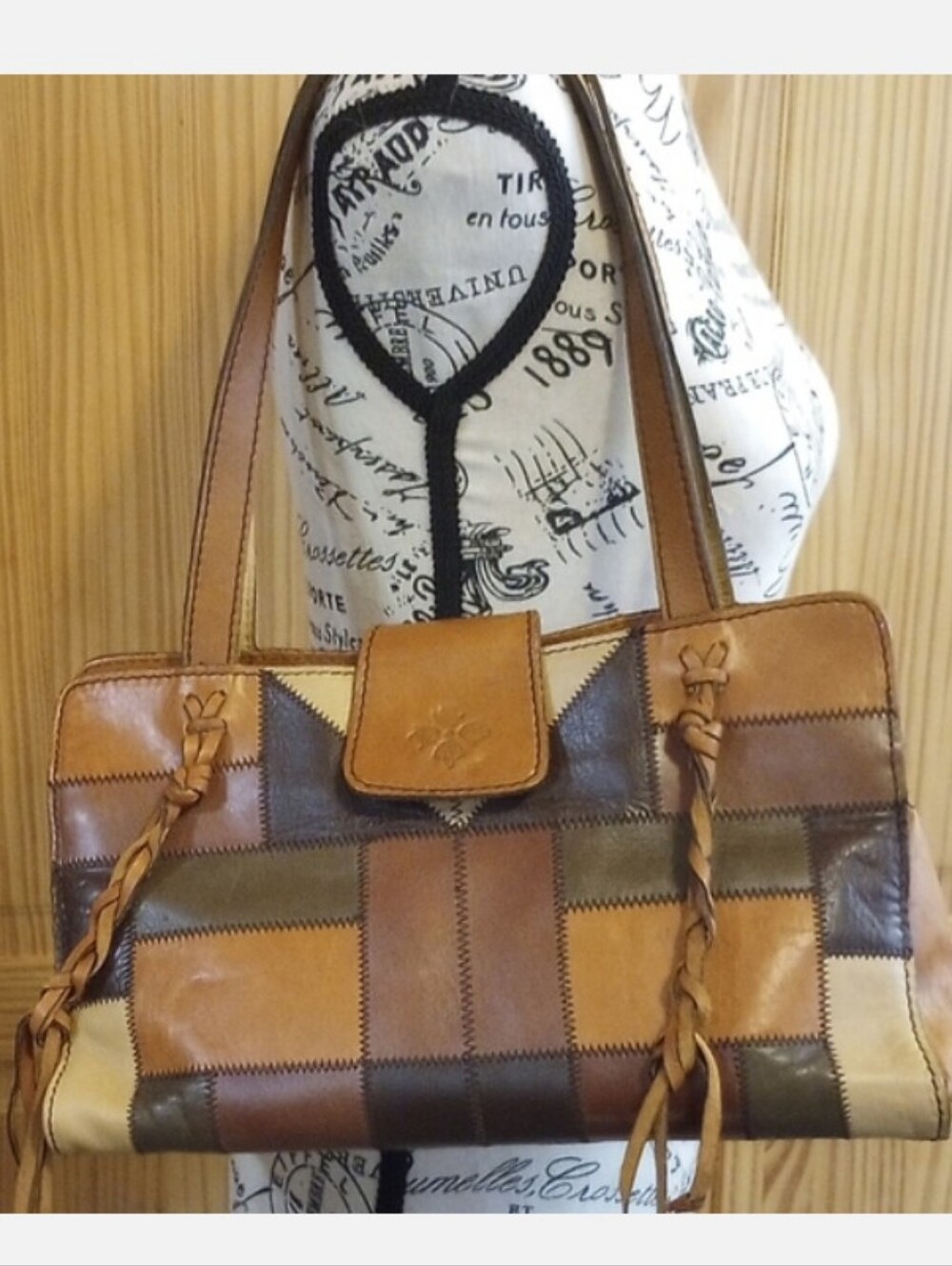 Patricia Nash Leather Patchwork Shoulder Bag